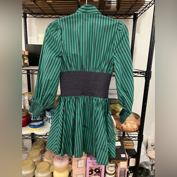 Anthropologie Tommie Long-Sleeve Smocked Front-Zip Mini Dress, Various Sizes NWT - Picture 6 of 7